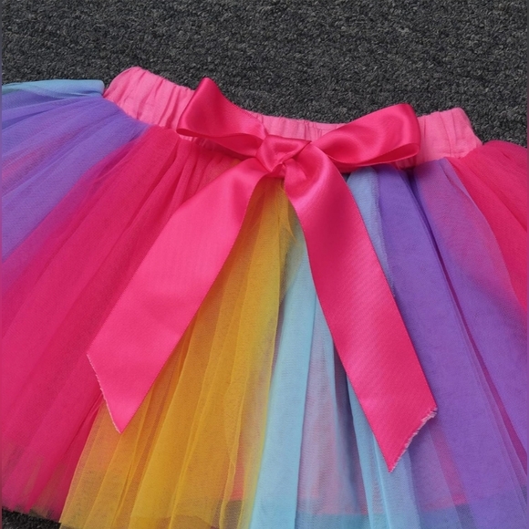 IBTOM CASTLE Baby Girls 1/2 Birthday Tutu Set - Rainbow, 9-12 months - Picture 5 of 7